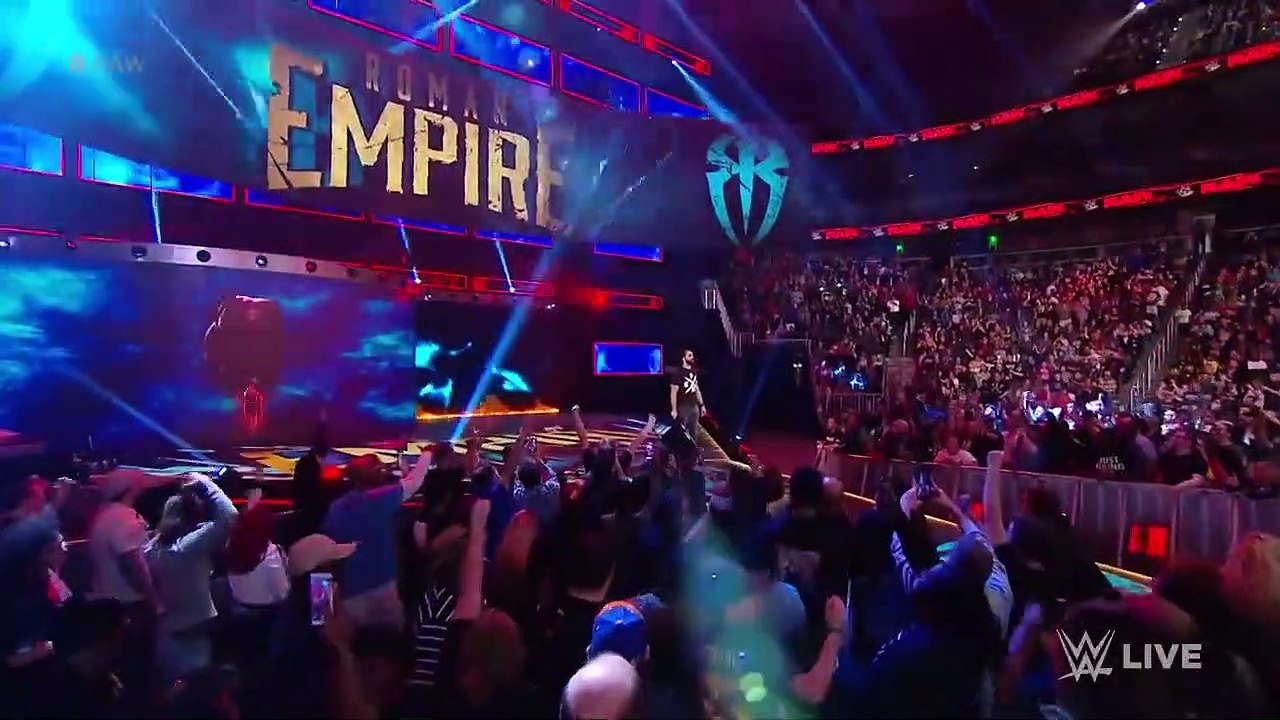 Roman Reigns and Seth Rollins save Dean Ambrose from 4-on-1 beatdown_ Raw, Feb. 25, 2019