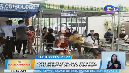 Voter registration Sa Quezon City, 300 lang bawat distrito kada araw | BT