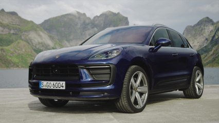 The new Porsche Macan Gentian Blue Metallic Design Preview