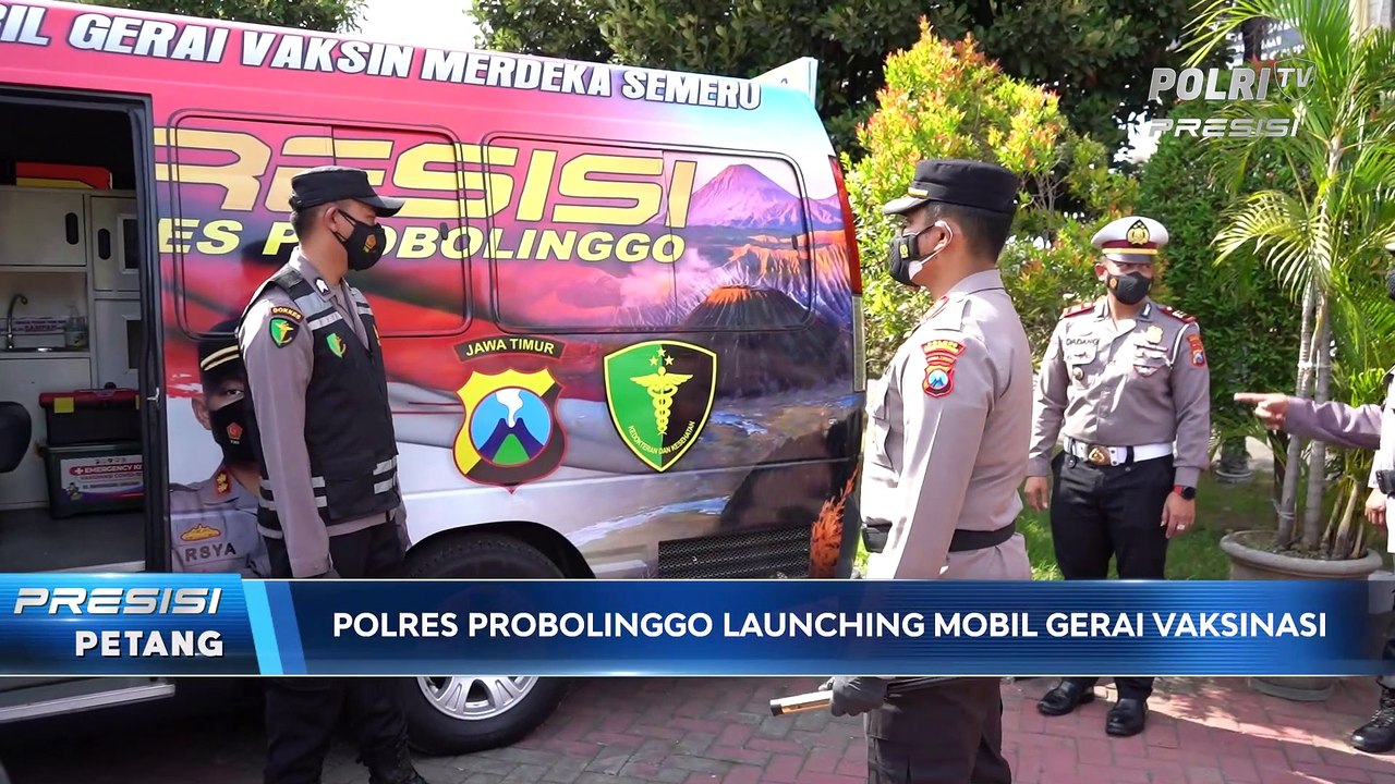 Kapolres Probolinggo Launching Mobil Gerai Vaksin Merdeka Semeru
