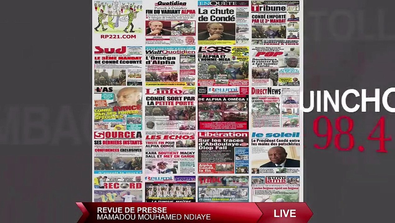 Revue de presse Mamadou Mouhamed Ndiaye (wolof) Rfm 06 SEPTEMBRE 2021