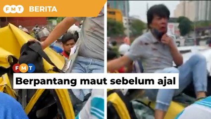 ‘Berpantang maut sebelum ajal’, kereta ‘hancur’ pemandu cedera ringan