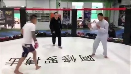 China Kungfu vs MMA boxer .