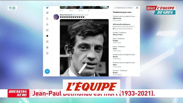 De nombreux hommages à Jean-Paul Belmondo sur les réseaux sociaux - Tous sports - Disparition