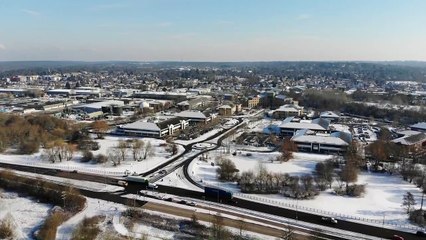 Snowfall Beauty Of Nature  Drone Aerial View