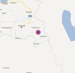 YÜKSEKOVA'DA 3.9 BÜYÜKLÜĞÜNDE DEPREM