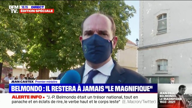 Jean Castex rend hommage à Jean-Paul Belmondo, un symbole de notre patrimoine cinématographique