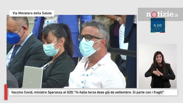 Vaccino, ministro Speranza al G20: In Italia terza dose già da settembre. Si parte con i fragili