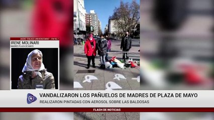Vandalizaron los pañuelos de Madres de Plaza de Mayo