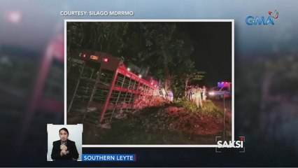2 patay, 1 sugatan nang madisgrasya ang truck na may kargang 100 baboy | Saksi