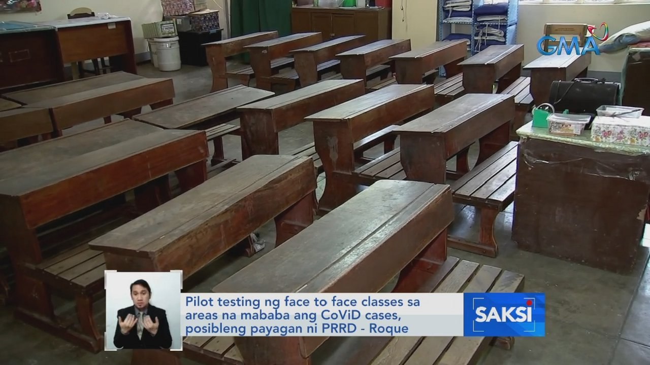 Pilot testing ng face to face classes sa areas na mababa ang CoViD cases, posibleng payagan ni PRRD - Roque | Saksi