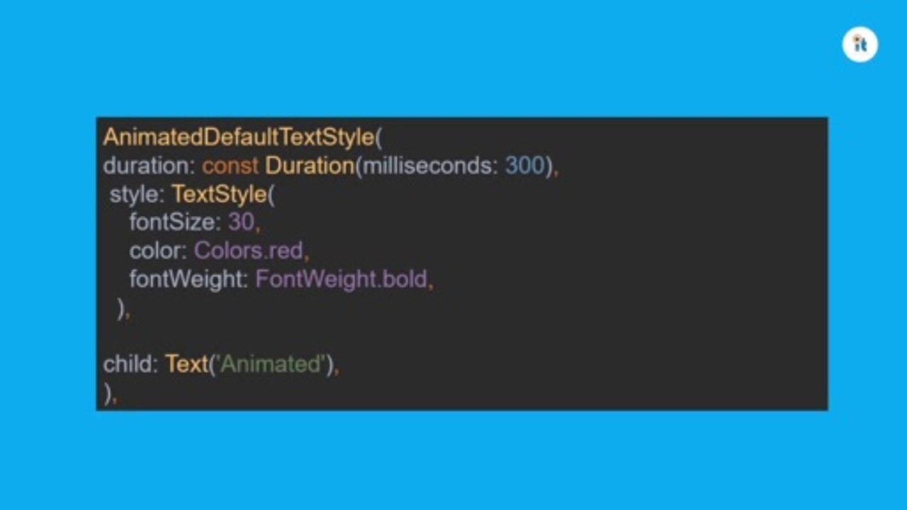 AnimatedDefaultTextStyle Flutter Widget - Flutter Animation Tutorial