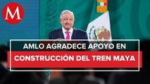 AMLO sobrevoló con Carlos Slim obras del Tren Maya