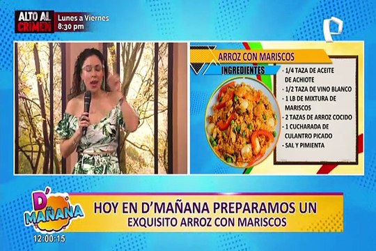 D’Mañana inicia la semana preparando un exquisito arroz con mariscos