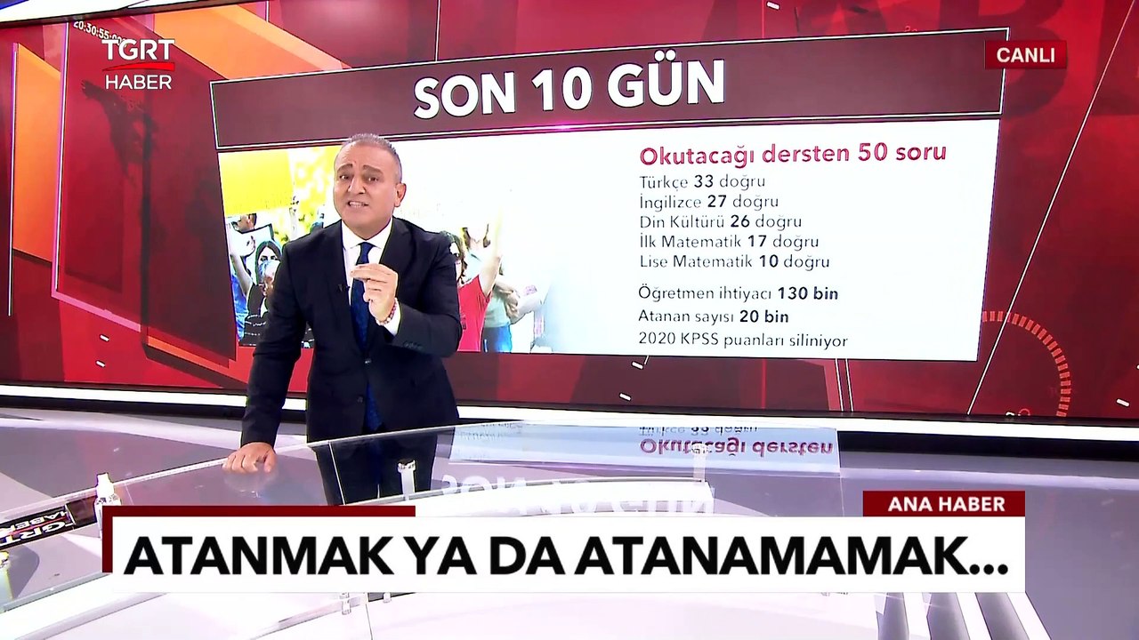 KPSS Puanları Siliniyor: Atanamayan Öğretmenler İçin Son 10 Gün | Ekrem Açıkel ile TGRT Ana Haber