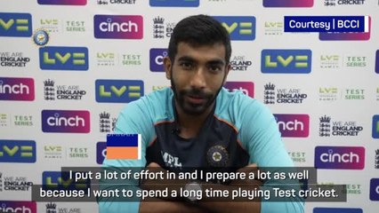 Скачать видео: Bumrah 'not thinking about numbers' after breaking Kapil Dev's record