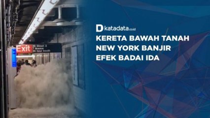Kereta Bawah Tanah New York Banjir Efek Badai Ida