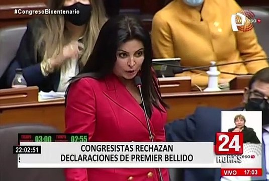 Congresistas criticaron las declaraciones de Bellido sobre las mujeres