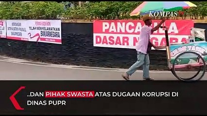 Banjir Spanduk Dukung KPK di Alun-alun usai Bupati Banjarnegara Ditetapkan Tersangka