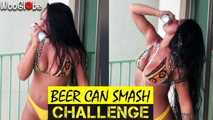 'Shake-Slam-Bite: Hot Girl Edition | The MOST INSANE Beer Smash Challenge On the Internet'