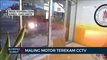Aksi Maling Motor di Medan Terekam CCTV