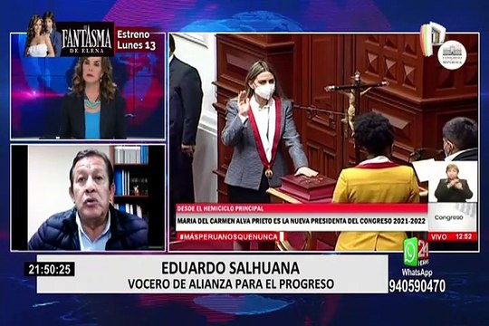 Eduardo Salhuana confirmó que la bancada de APP respaldará moción contra Íber Maraví