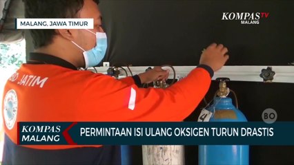 Download Video: Permintaan Isi Ulang Oksigen di Malang Turun Drastis