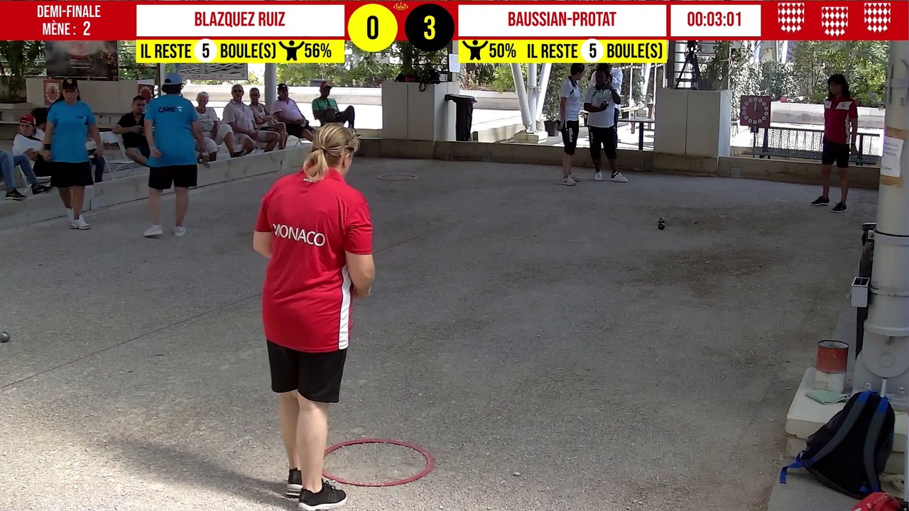 Demi-finale BLAZQUEZ RUIZ vs BAUSSIAN-PROTAT : National à pétanque doublette féminin de Monaco - 3ème Ducasse's Challenge 2021