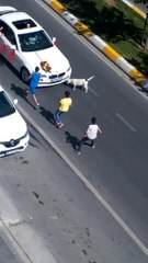 Çocukların tehlikeli bahşiş oyunu kamerada