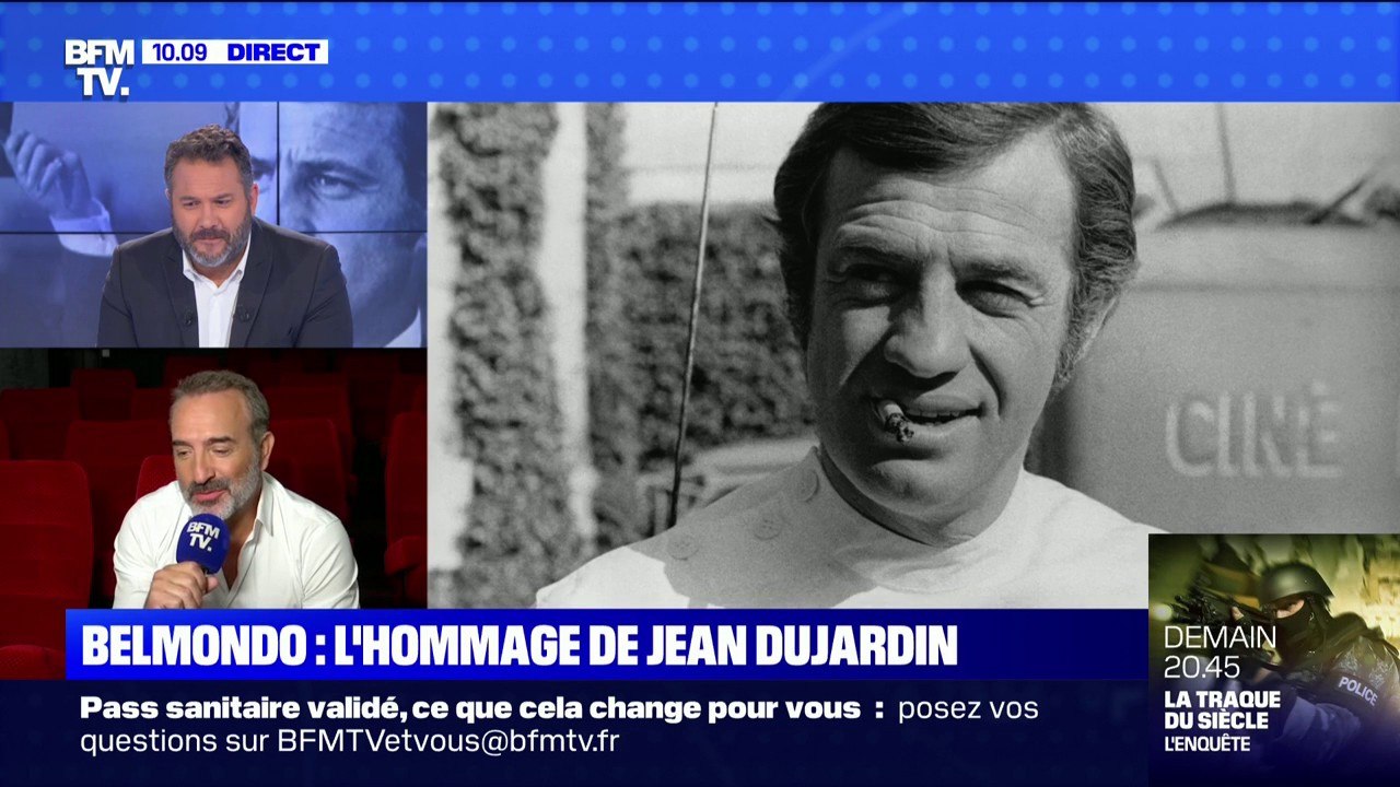 "On ne pensait pas qu'il était mortel": Jean Dujardin rend hommage à Jean-Paul Belmondo sur BFMTV