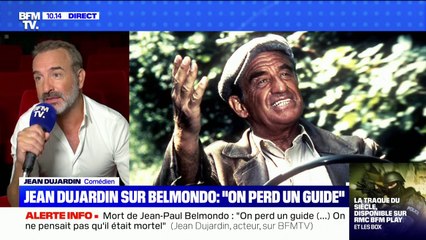 "Il était doué pour la vie": l'hommage de Jean Dujardin à Jean-Paul Belmondo sur BFMTV