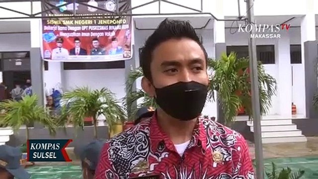 Puluhan Pelajar Jeneponto Antusias Ikuti Vaksinasi