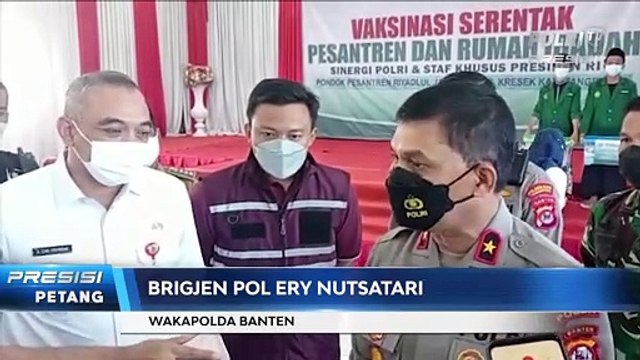 Wakapolda Banten Tinjau Pelaksanaan Vaksinasi Merdeka di Ponpes Riyadlul Jannah