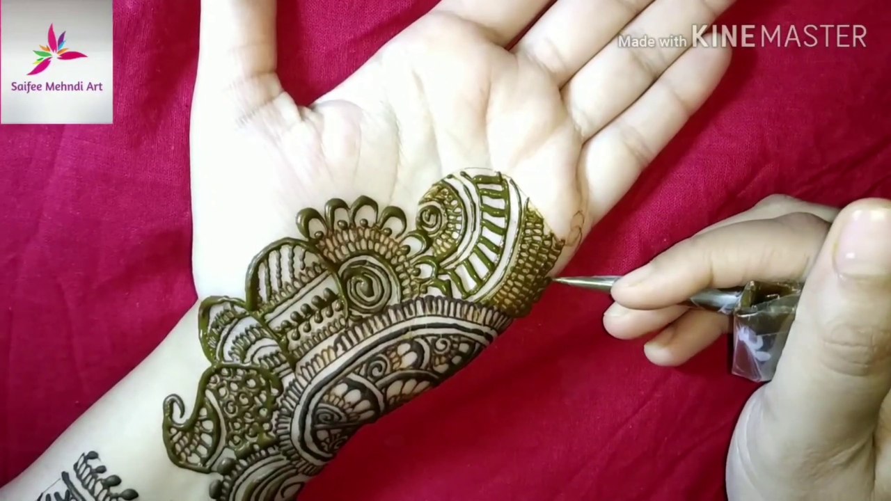 Front hand Arabic mehndi design - easy simple indo Arabic mehndi ...