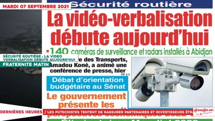Le Titrologue du 07 Septembre 2021: Sécurité routière, la video  verbalisation débute aujourd’hui