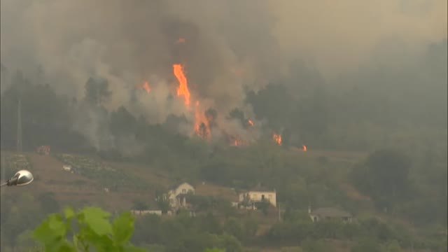 El fuego arrasa 1450 hectáreas en la Ribeira Sacra lucense