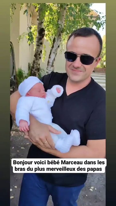 Marceau,, le fils de Mélanie Gonzalez de "Familles nombreuses", avec son papa