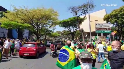 7 de setembro em BH: carreata chega à Praça da Liberdade