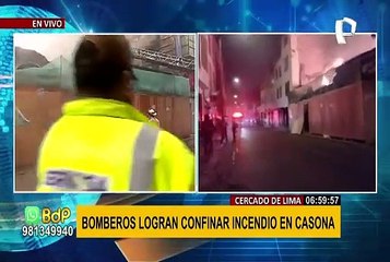 Cercado de Lima: incendio se registra en terreno abandonado del jirón Cusco