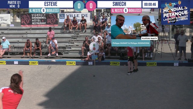 Poules ESTEVE vs POLOGNE : Mondial à pétanque Laurent BARBERO Ville de Fréjus 2021