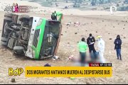 Tacna: muertos y heridos deja volcadura de bus que trasladaba a migrantes ilegales haitianos