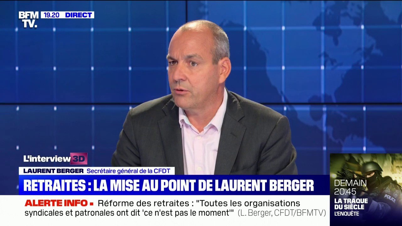 Laurent Berger (CFDT) sur la réforme des retraites: "Ce qu'on lit, c'est du rafistolage"