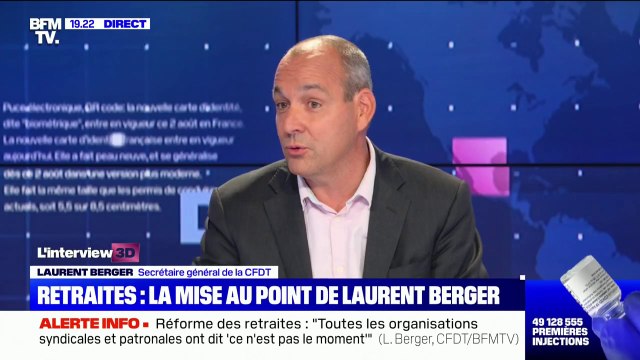 Laurent Berger (CFDT) sur la réforme des retraites: C'est un sujet bien trop sérieux pour le prendre par le petit bout de la lorgnette