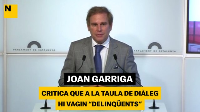Joan Garriga (Vox) critica que a la taula de diàleg hi vagin delinqüents