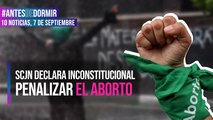 SCJN declara inconstitucional penalizar el aborto