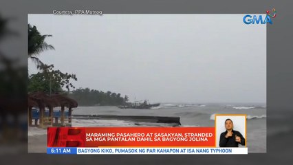 Maraming pasahero at sasakyan, standed sa mga pantalan dahil sa bagyong Jolina | UB