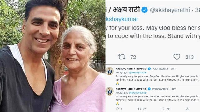 Akshay Kumar की मां Aruna Bhatia के निधन की खबर पर रो पड़े फैंस, किये Tweet | FilmiBeat