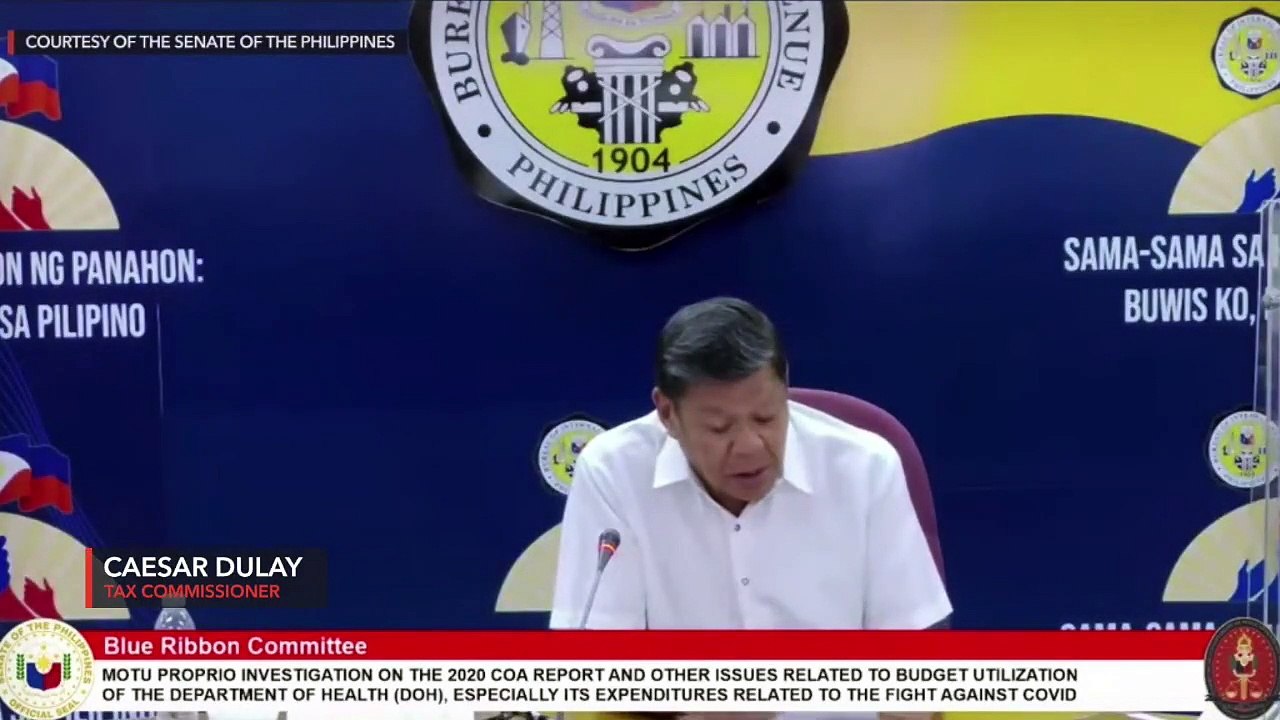 Can Senate subpoena Pharmally's tax records?