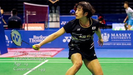 Women's singles - Top 10 world ranking badminton