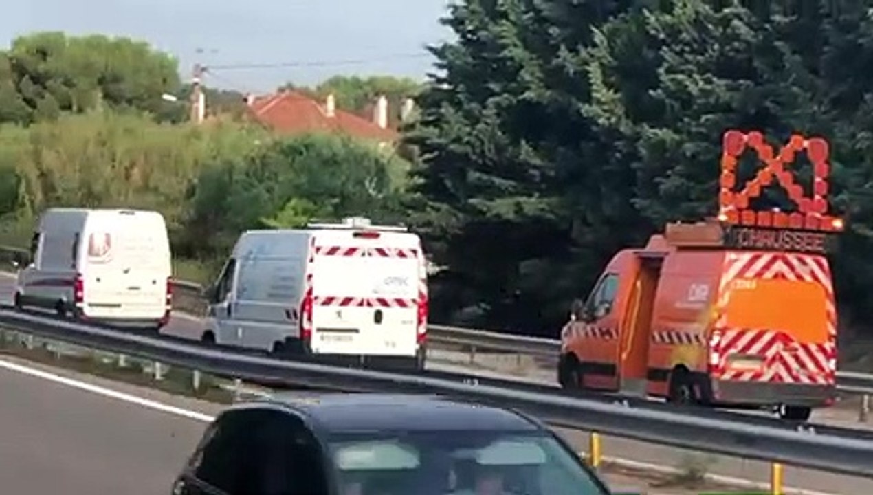 Le viaduc de Martigues totalement bouché en allant vers Port de Bouc